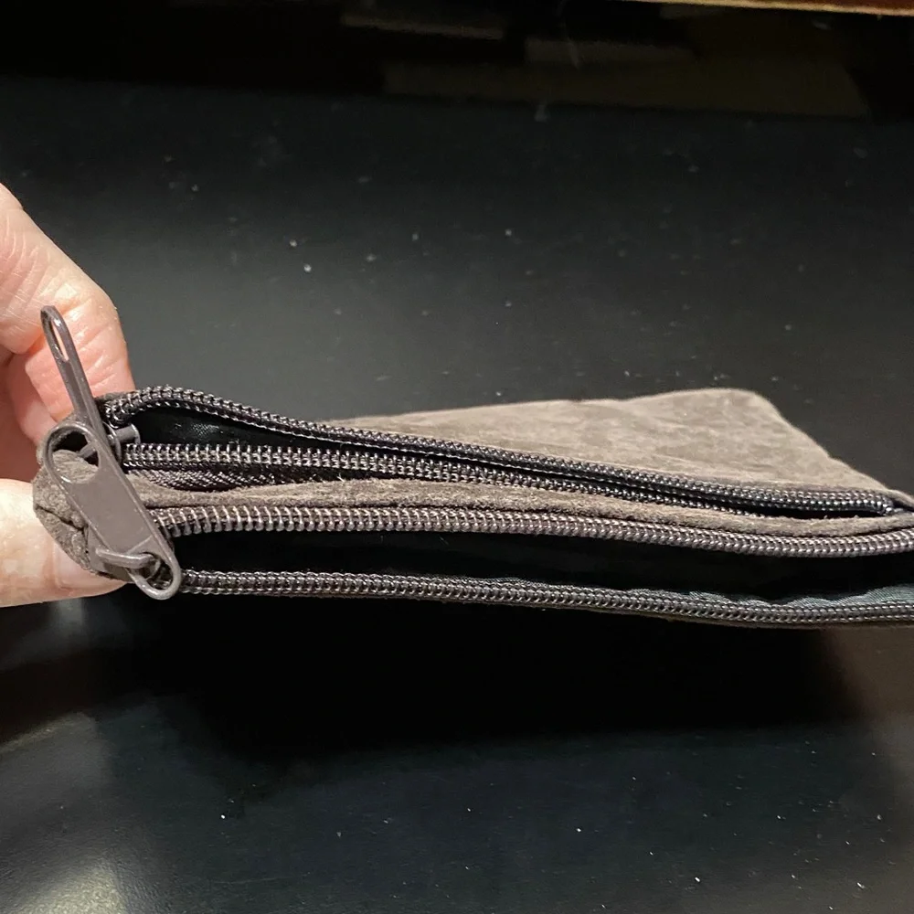 Suede vintage Men's or women’s Pouch - Brown